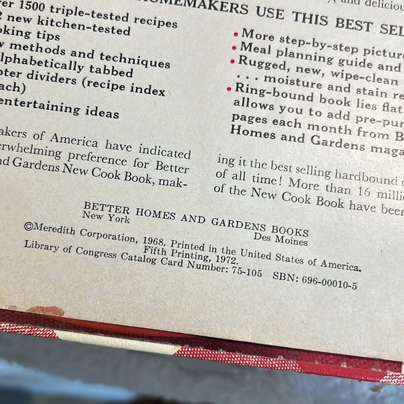 Vintage Better Homes and Gardens Red Checkered Cookbook - Picture 6 of 17